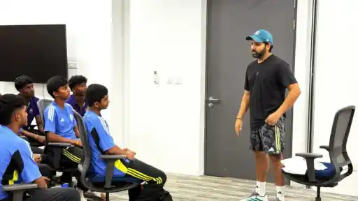 Rohit Sharma shares special experience with India's U-19 side.