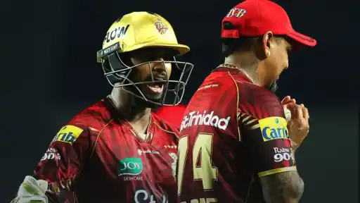 Trinbago Knight Riders and Saint Lucia Kings full match highlights and scorecard.