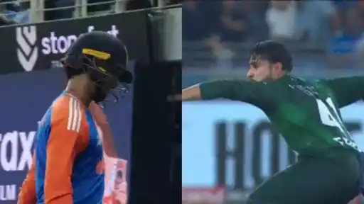 Faheem Ashraf draws first blood with Abhishek Sharma's wicket.