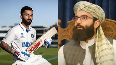 Virat Kohli and Anas Haqqani