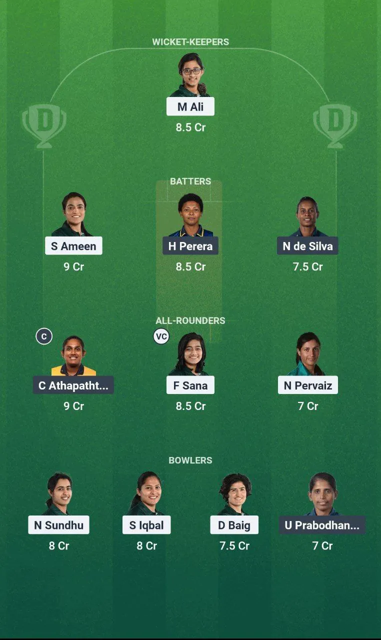 SL-W vs PAK-W