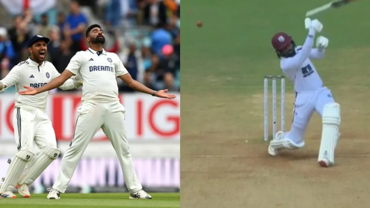 Jomel Warrican loses bat hilariously to get dismissed. 