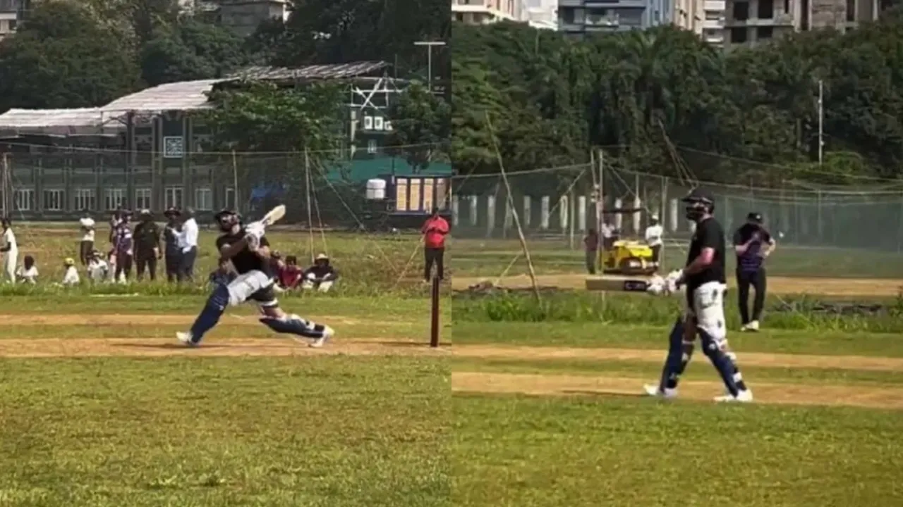  Rohit Sharma's six smashes his Lamborghini car outside ground. 