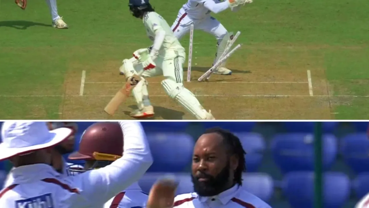 Jomel Warrican shocks KL Rahul with stumping dismissal during IND vs WI 2nd Test. 