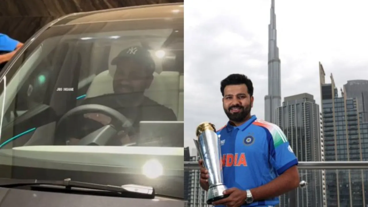 Elon Musk reacts to Rohit Sharma's viral video of driving his Tesla Model Y.
