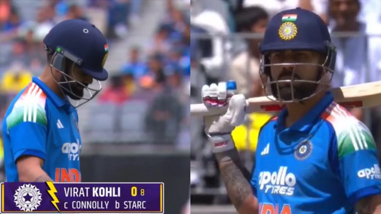 Virat Kohli dismissed for his first ODI duck in Australia. 