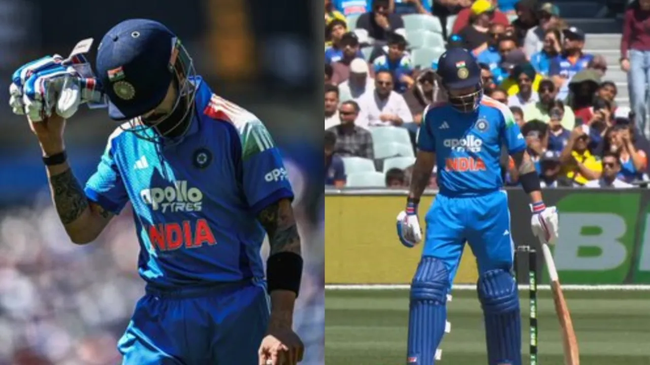 Virat Kohli thanks Adelaide crowd after four-ball duck. 