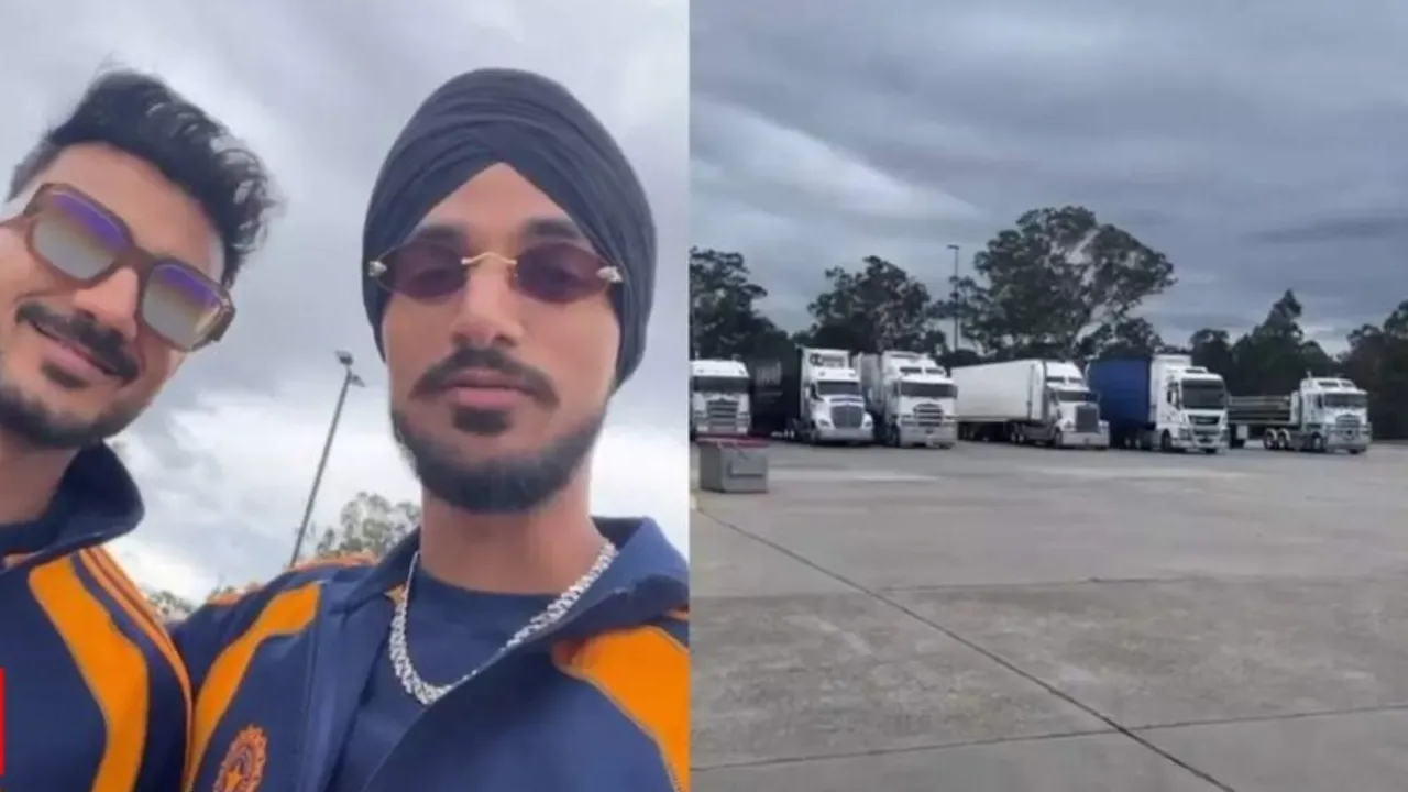 Arshdeep Singh’s ‘Truckkaan Vaale’ post with Axar Patel in Canberra.