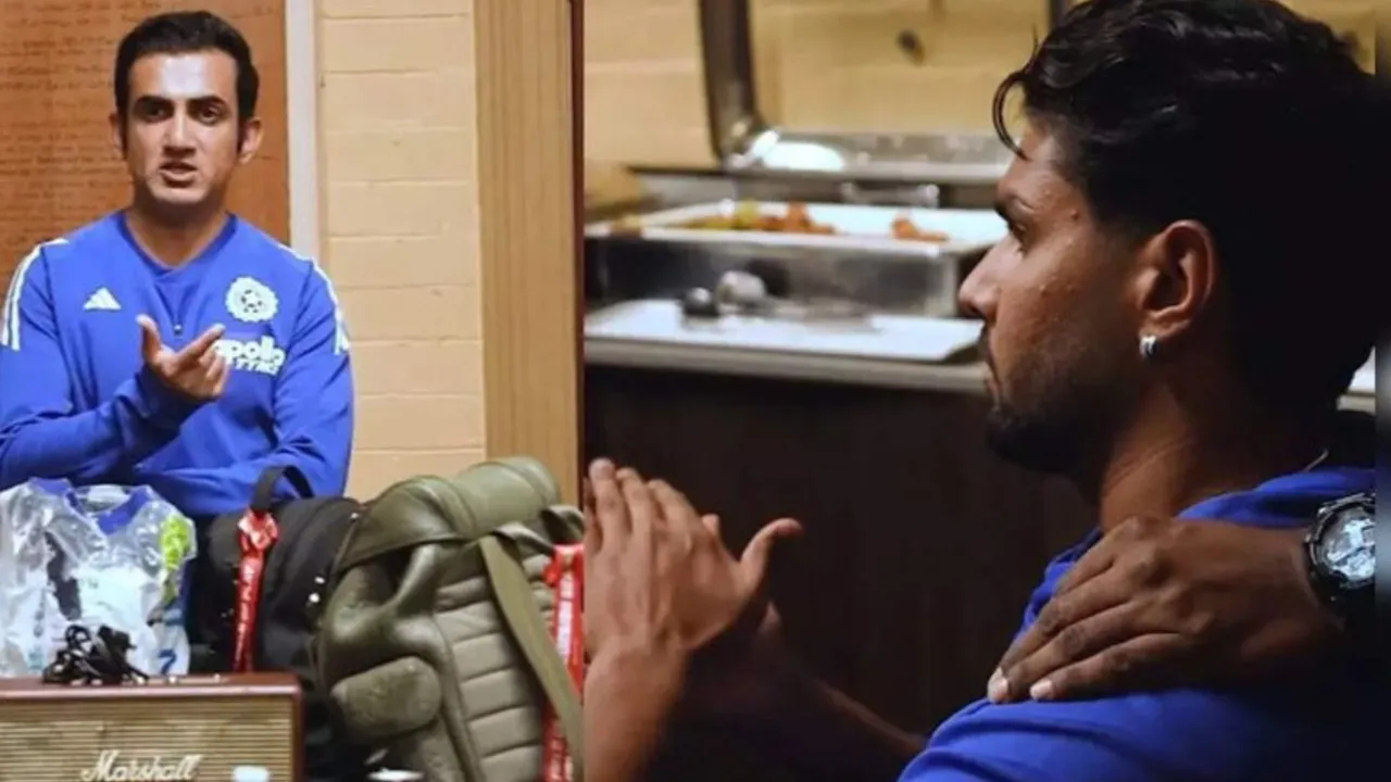 Gautam Gambhir’s two-word message to Harshit Rana.