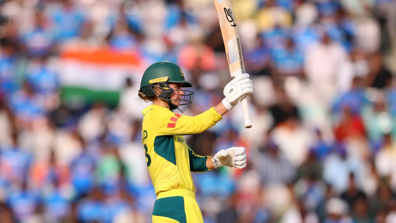Phoebe Litchfield achieves massive milestone with century during AUS-W vs IND-W semifinal. 