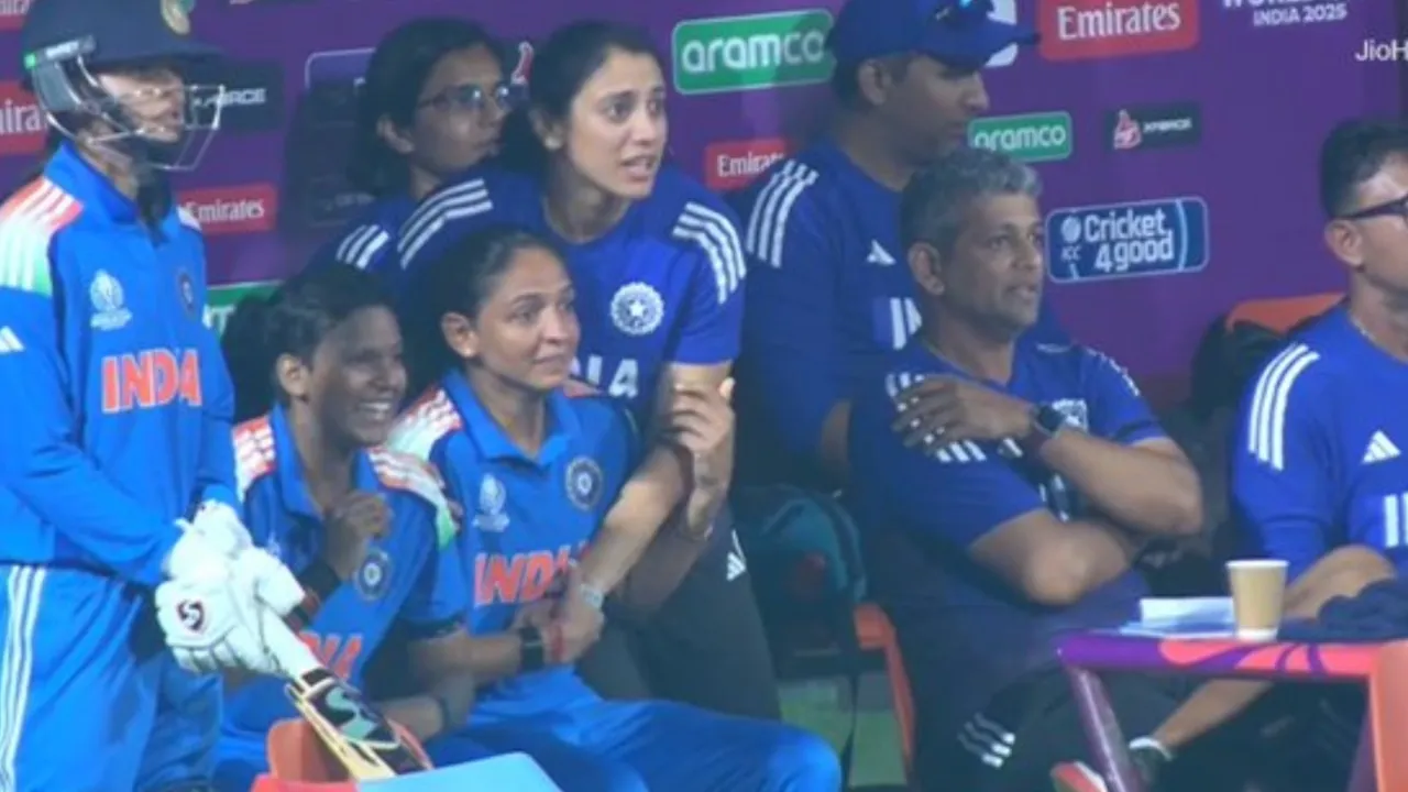 Emotional Harmanpreet Kaur breaks in joyful tears during Women's World Cup 2025 semifinal. 