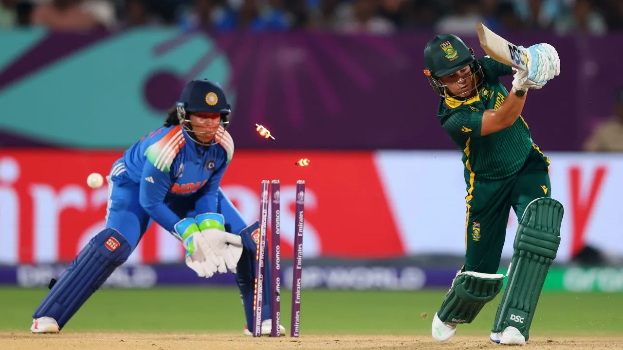 Sneh Rana brilliantly bowled Marizanne Kapp
