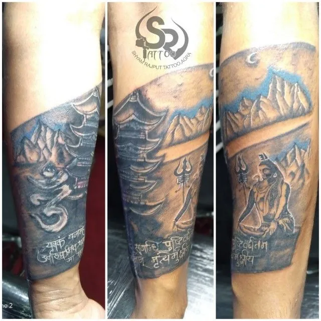 Virat Kohli Lord Shiva Meditating tattoo