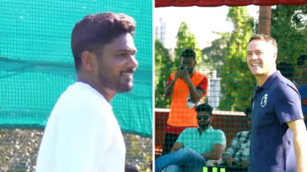 Sanju Samson and Michael Owen 