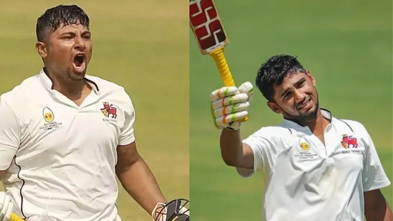 Sarfaraz Khan with his brother Musheer Khan