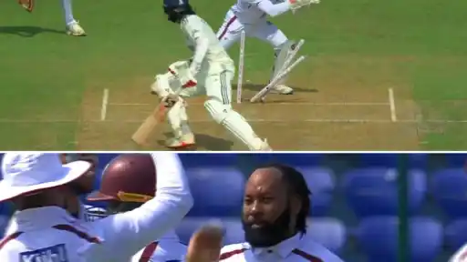 Jomel Warrican shocks KL Rahul with stumping dismissal during IND vs WI 2nd Test.