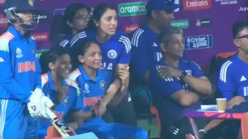 Emotional Harmanpreet Kaur breaks in joyful tears during Women's World Cup 2025 semifinal.