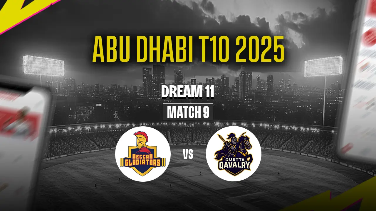 Abu Dhabi T10 2025: DG vs QQY Dream11 Prediction 09th Match