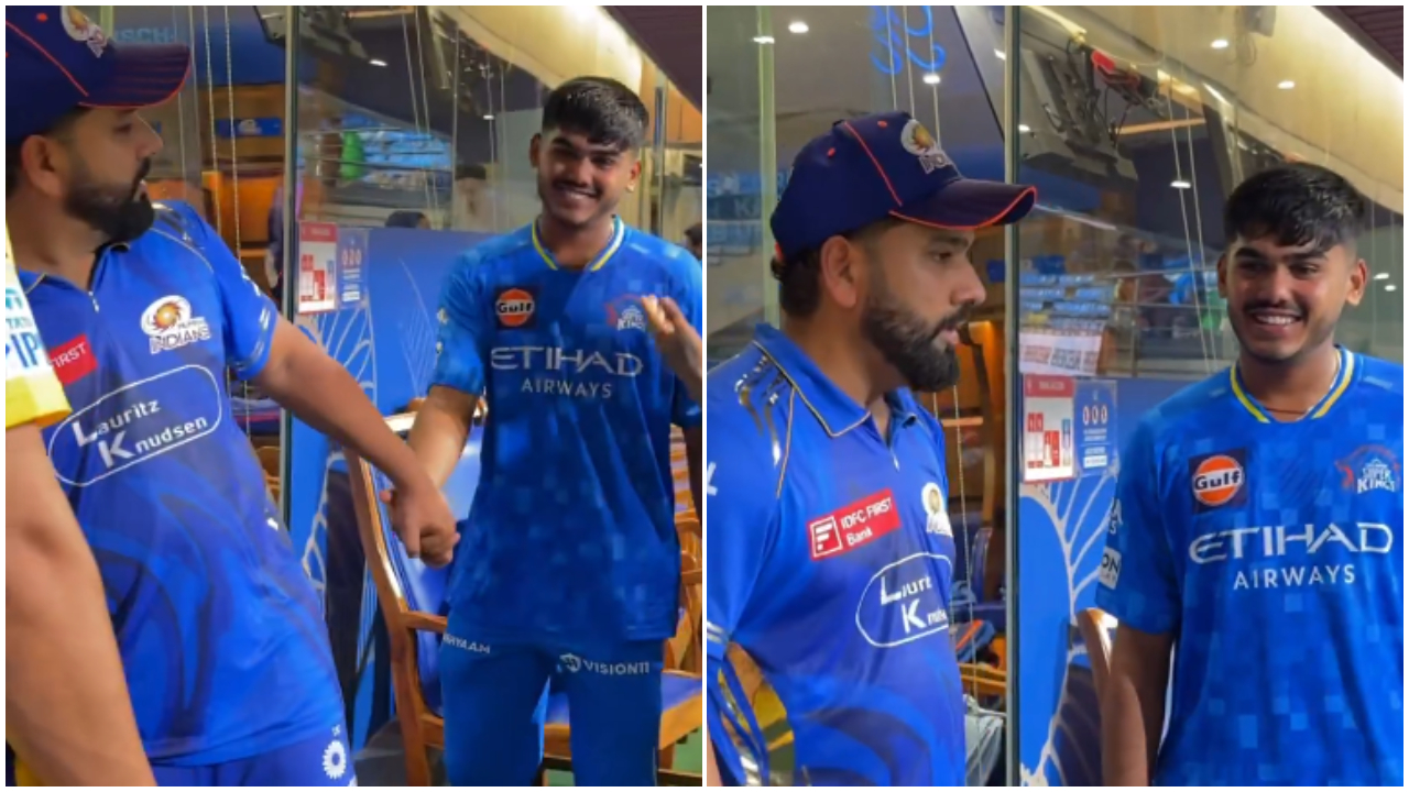 Ayush Mhatre with Rohit Sharma