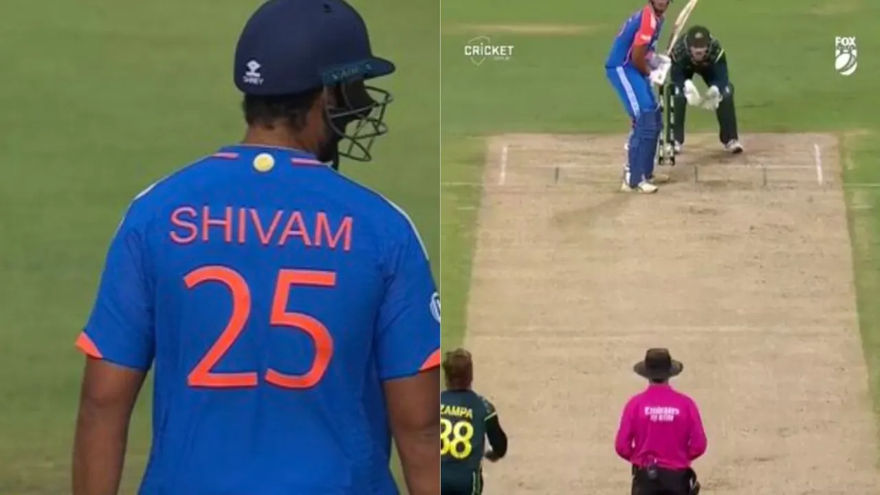 Shivam Dube smashes Adam Zampa for 106m monster six. 