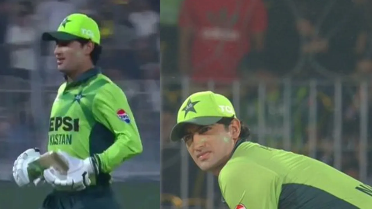 Naseem Shah’s first ball six pushes Pakistan to 269. 