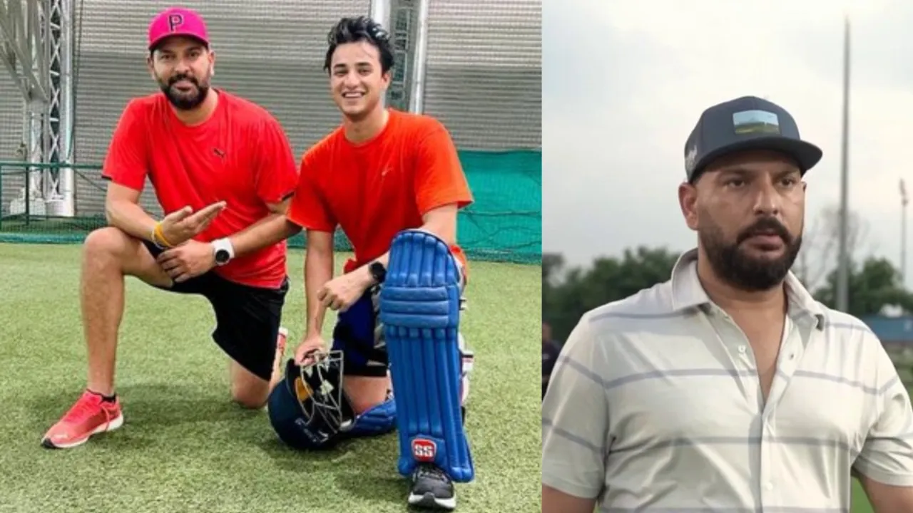 Yuvraj Singh’s hilarious reaction to Abhishek Sharma goes viral. 