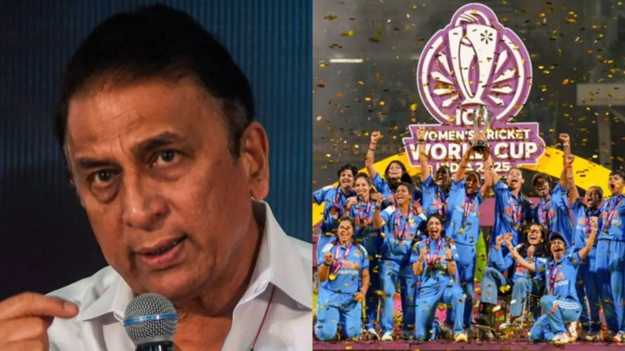 Sunil Gavaskar (left) cautions the victorious India Women's Cricket team (right), led by Harmanpreet Kaur, after their ICC World Cup 2025 triumph. He warned them about unfulfilled cash prize promises from opportunist advertisers, recalling the 1983 World Cup experience.