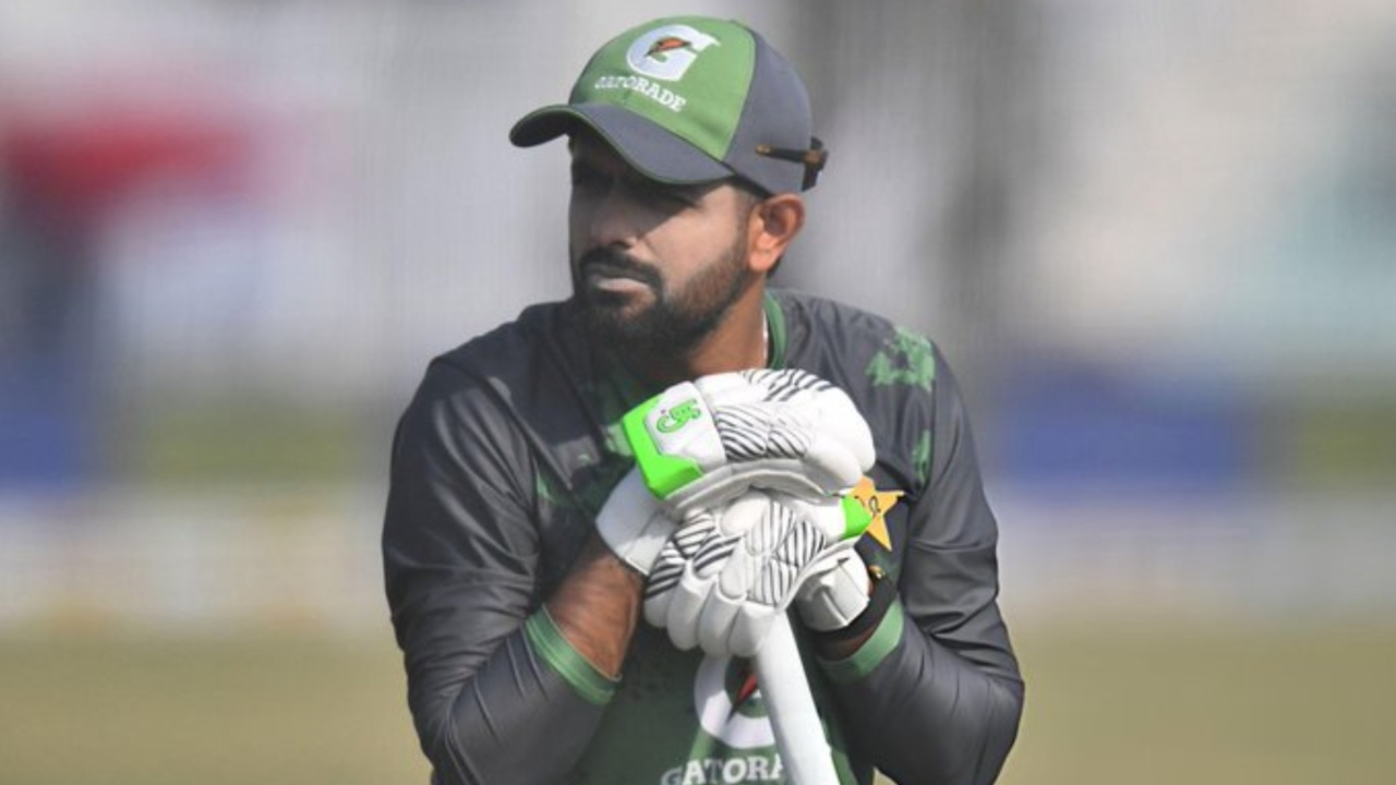 Babar Azam dismissed for 29. 