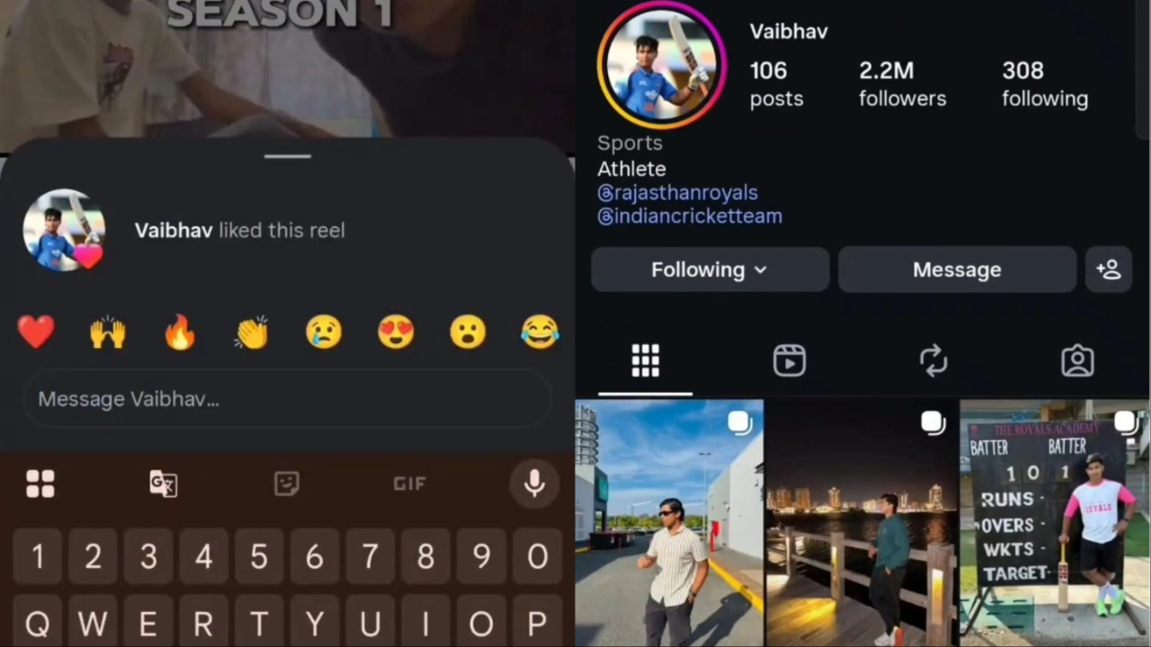 Vaibhav Suryavanshi likes new viral mms clip. 