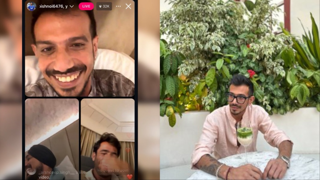 Yuzvendra Chahal makes fun of Arshdeep Singh and Ravi Bishnoi on Instagram Live. 