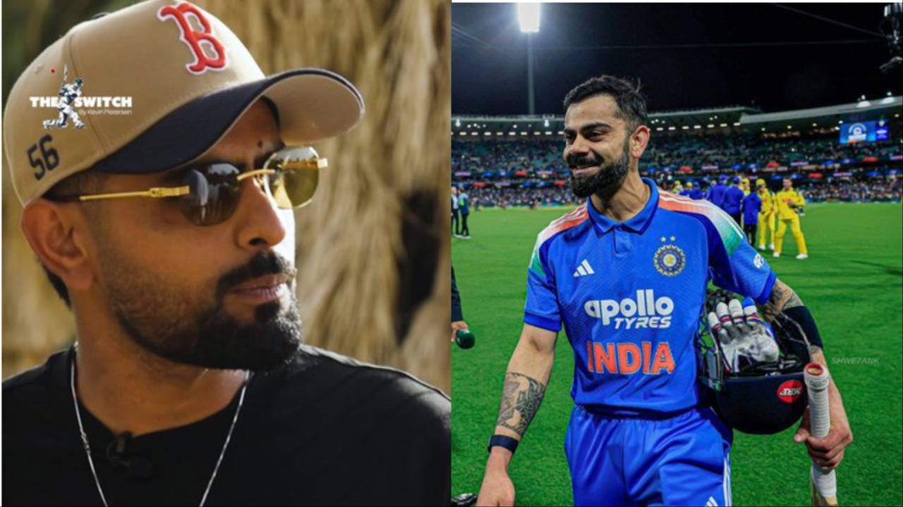 Babar Azam imitates Virat Kohli's English. 