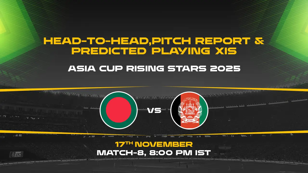 ACC Men's Asia Cup Rising Stars 2025 Match 8: BAN-A vs AFG-A