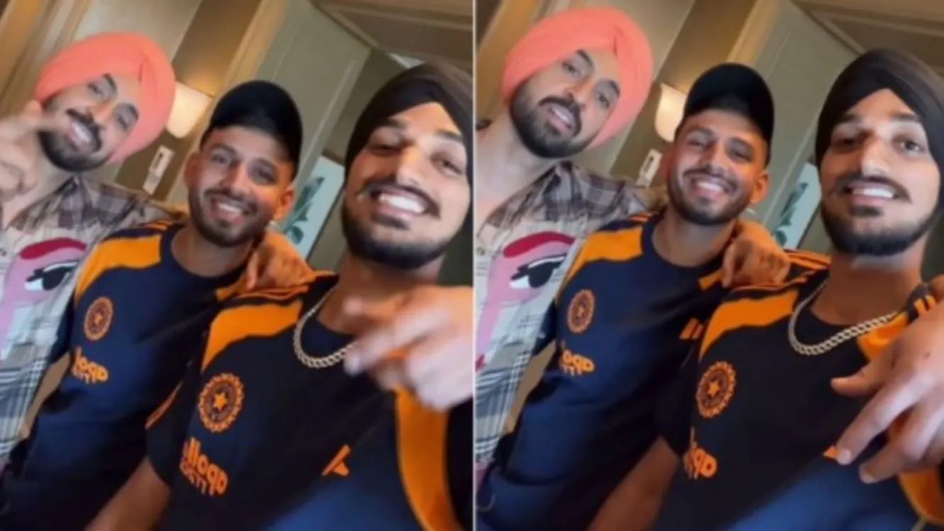 Arshdeep Singh and Jitesh Sharma met Punjabi icon Diljit Dosanjh 