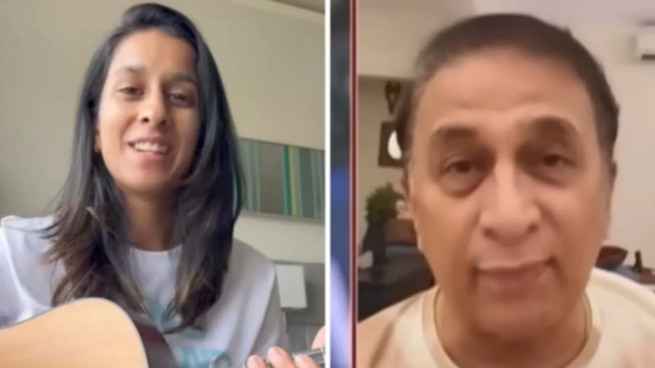 Jemimah Rodrigues and Sunil Gavaskar