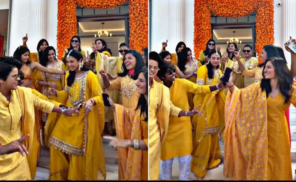 Smriti Mandhana celebrates haldi with India teammates ahead of wedding