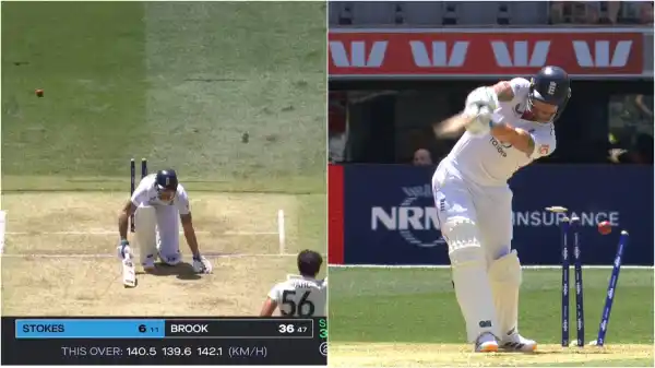 Mitchell Starc Bowled out Ben Stokes