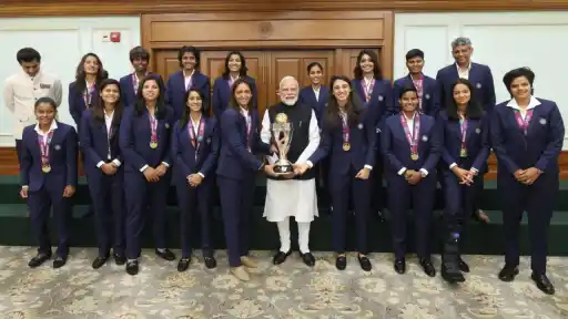 PM Narendra Modi congratulates India's women's World Cup 2025 winning team.
