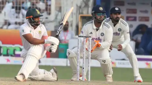 Harbhajan Singh reacts to Eden Gardens pitch. 
