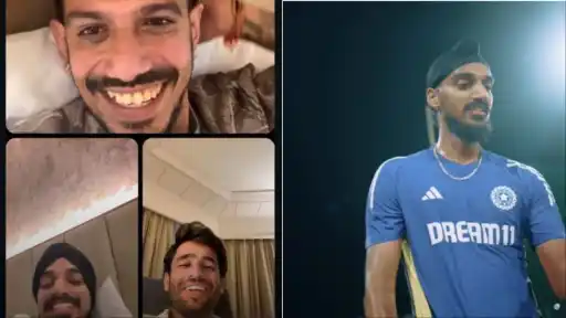 Arshdeep Singh teases Yuzvendra Chahal on Instagram live.