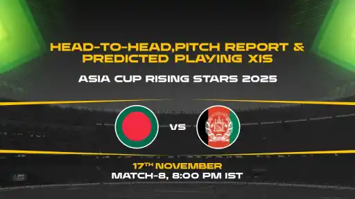 ACC Men's Asia Cup Rising Stars 2025 Match 8: BAN-A vs AFG-A