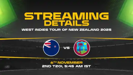 New Zealand vs West Indies, 2025, 2nd T20I Live Streaming Details