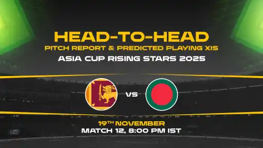 Asia Cup Rising Stars 2025 Match 12: SL-A vs BAN-A