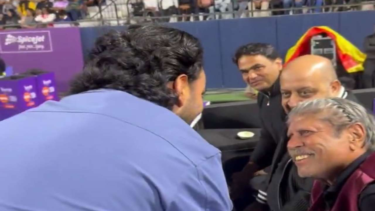 KL Rahul and Kapil Dev 