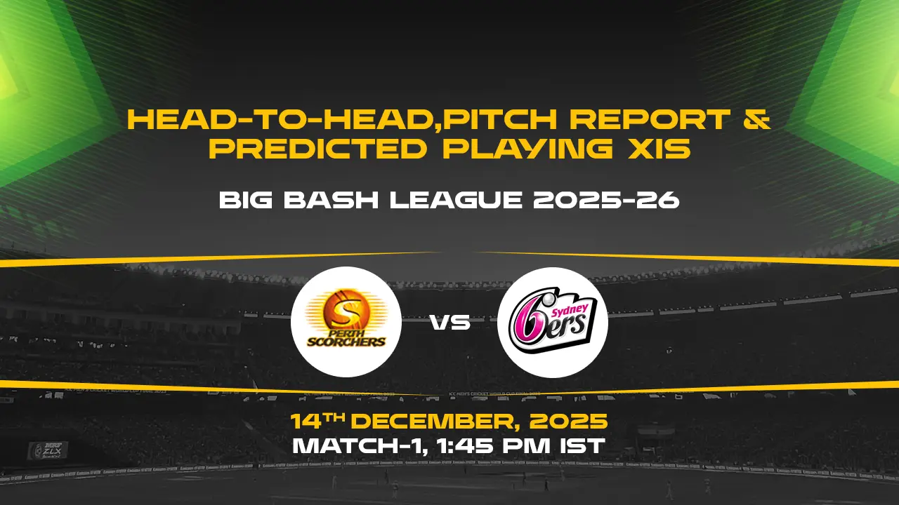 BBL 2025 26 Match 1 PS Vs SS Head To Head Pitch Report Predicted BBL 1 H2H.webp