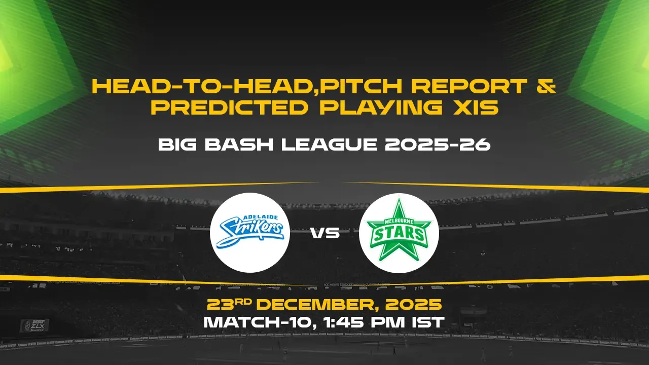 BBL 2025-26 Match 10: STR vs STA