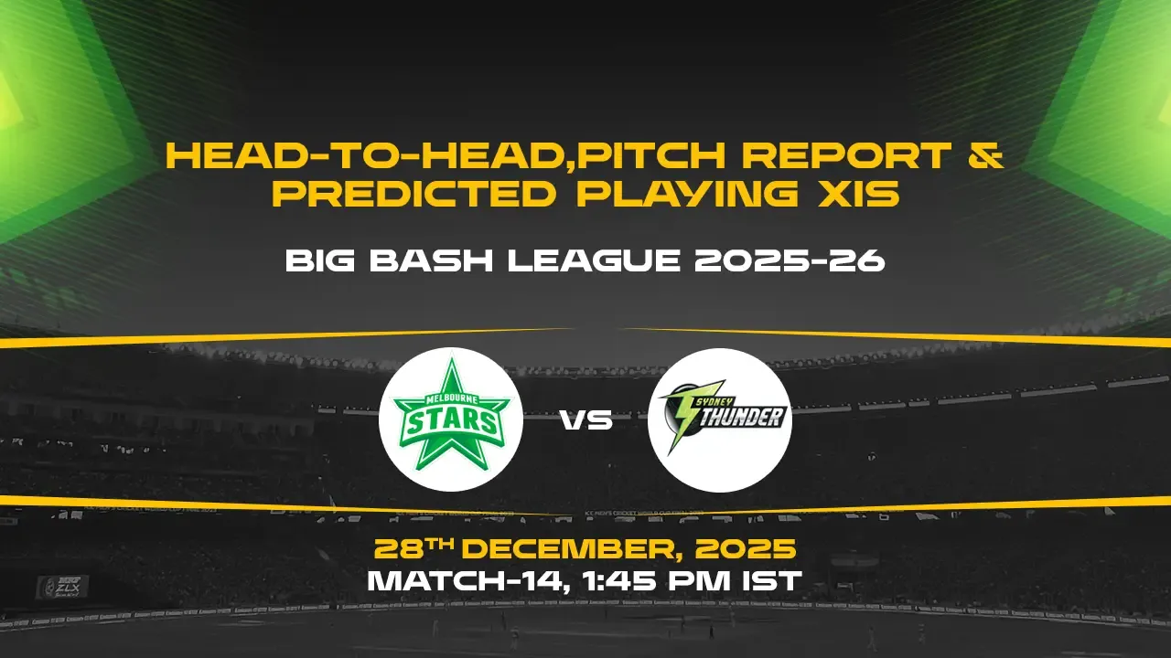BBL 2025-26 Match 14: STA vs THU