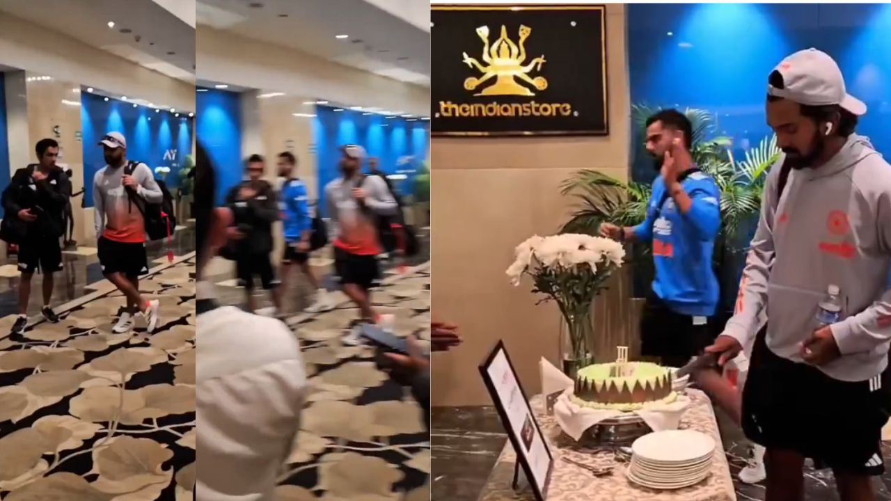 Indian Players Celebrate Win at Team Hotel as Gautam Gambhir Chats with Rohit Sharma, Virat Kohli Walks By