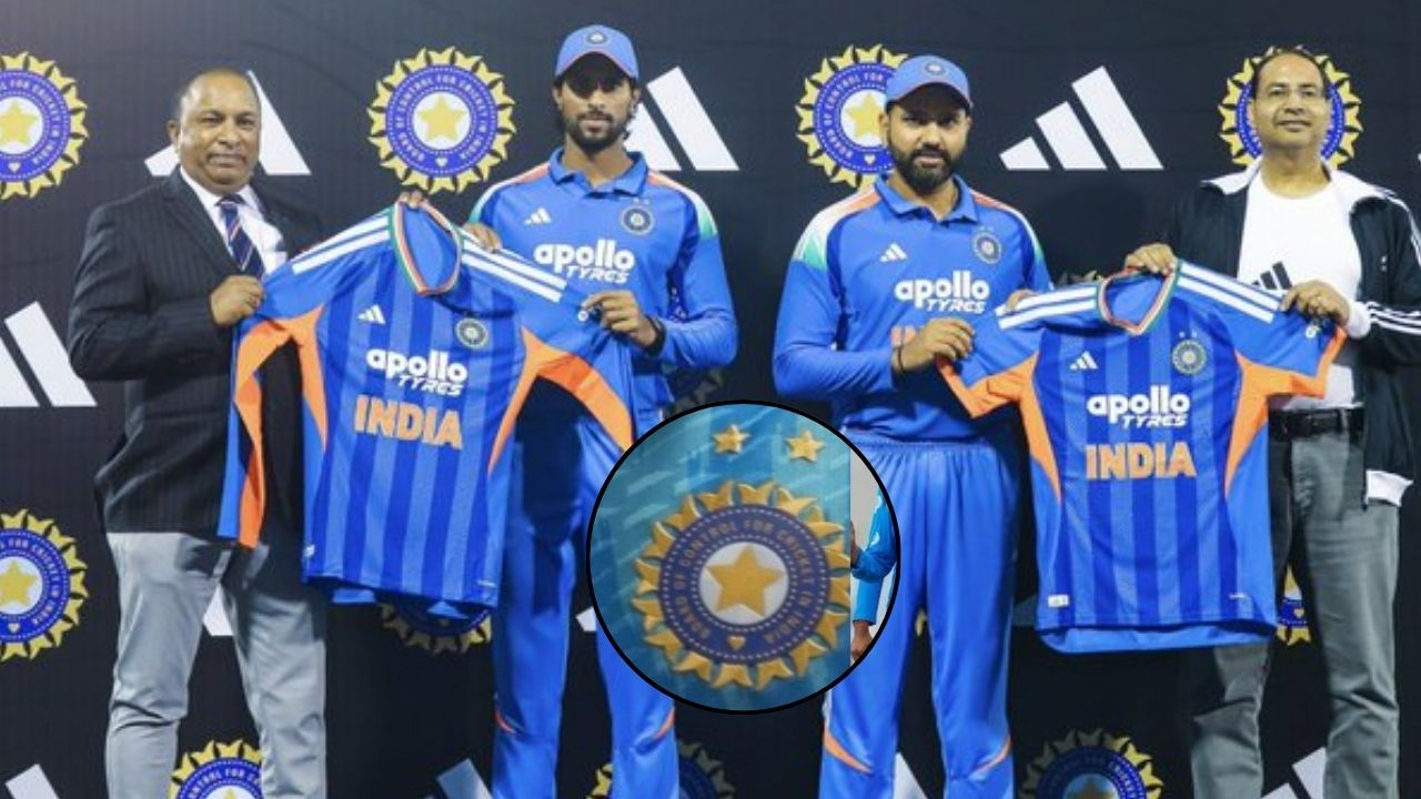 India’s T20I jersey has two stars above the BCCI logo