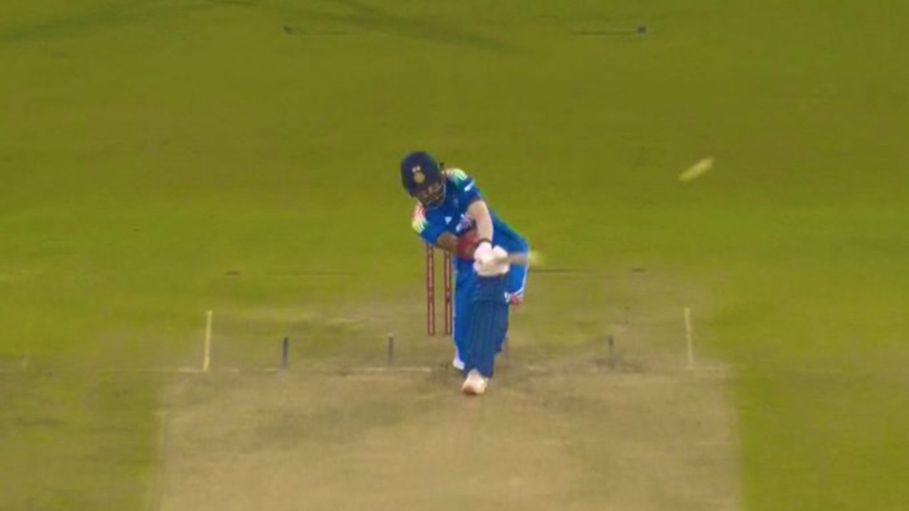 KL Rahul smashes massive six against Corbin Bosch. 