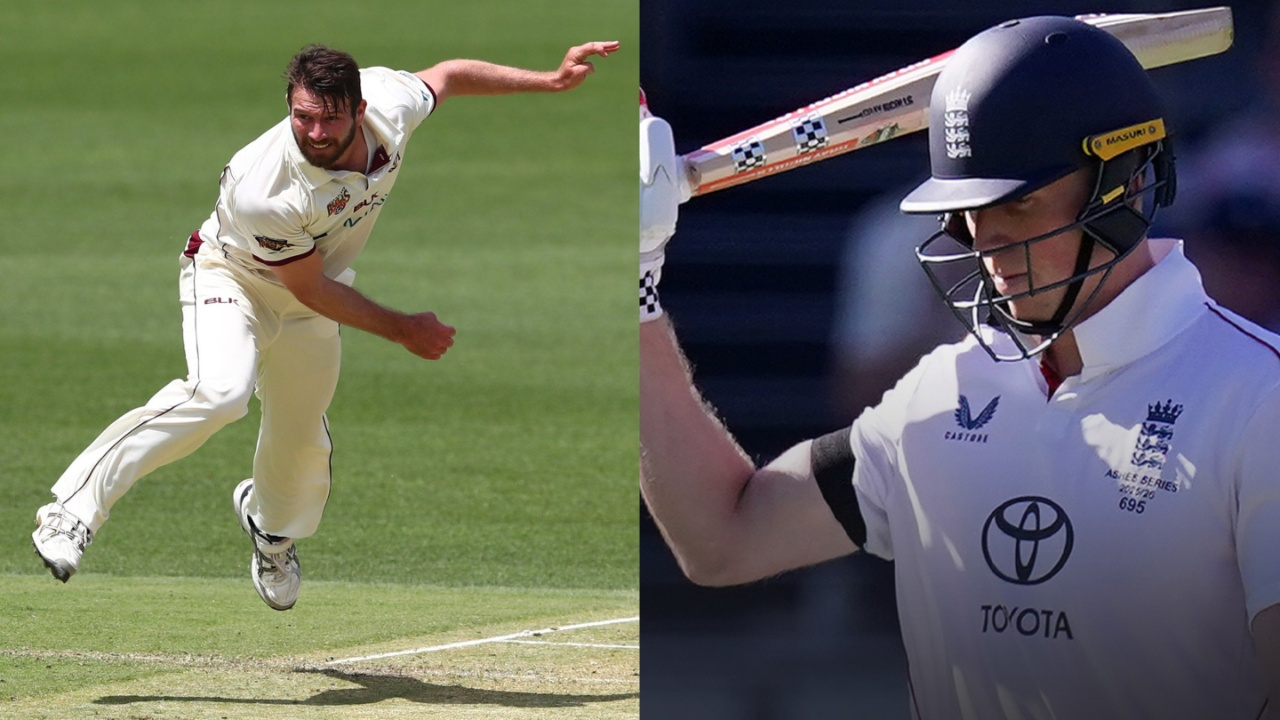 Michael Neser dismisses Zak Crawley for 76. 